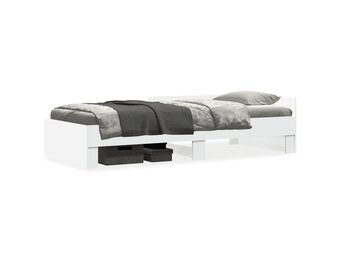 vidaXL Wit Hout Bewerkt Bedframe 90x190 cm - 53% Korting!