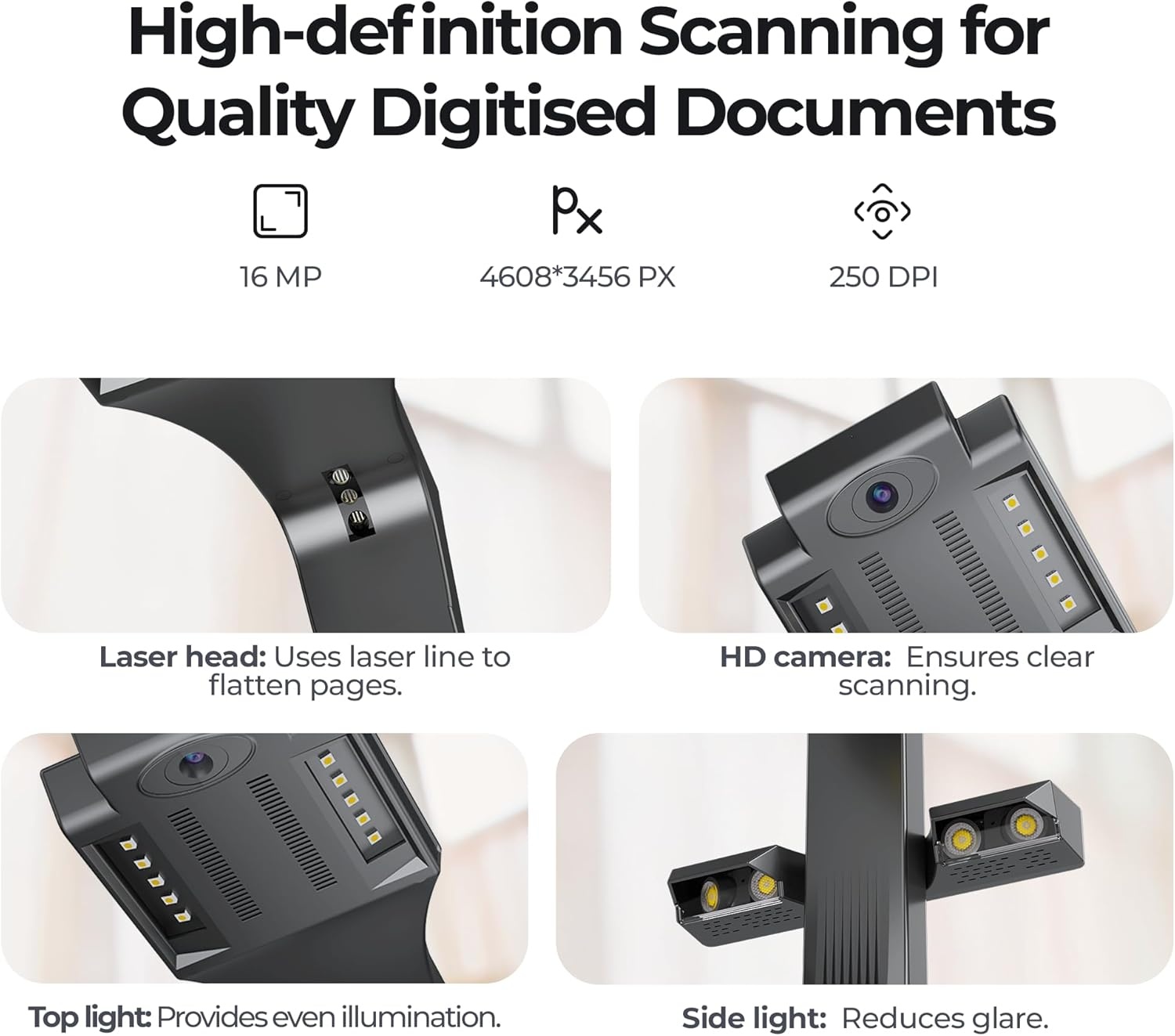 CZUR ET16 Boekscanner 16MP Zwart - 30% Korting!