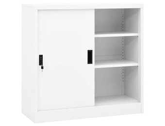 VidaXL Kantoorkast Staal Wit 90x40x90 cm | 47% Korting