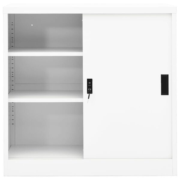 VidaXL Kantoorkast Staal Wit 90x40x90 cm | 47% Korting