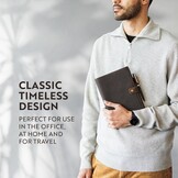 A5 Leren Notitieboek Lined Bruin - Heruitgeefbaar & 37% Korting