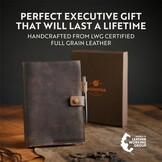 A5 Leren Notitieboek Lined Bruin - Heruitgeefbaar & 37% Korting