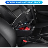 Armsteun Peugeot 208 (13-18) met 7 USB & Opbergvak - 39% Korting!