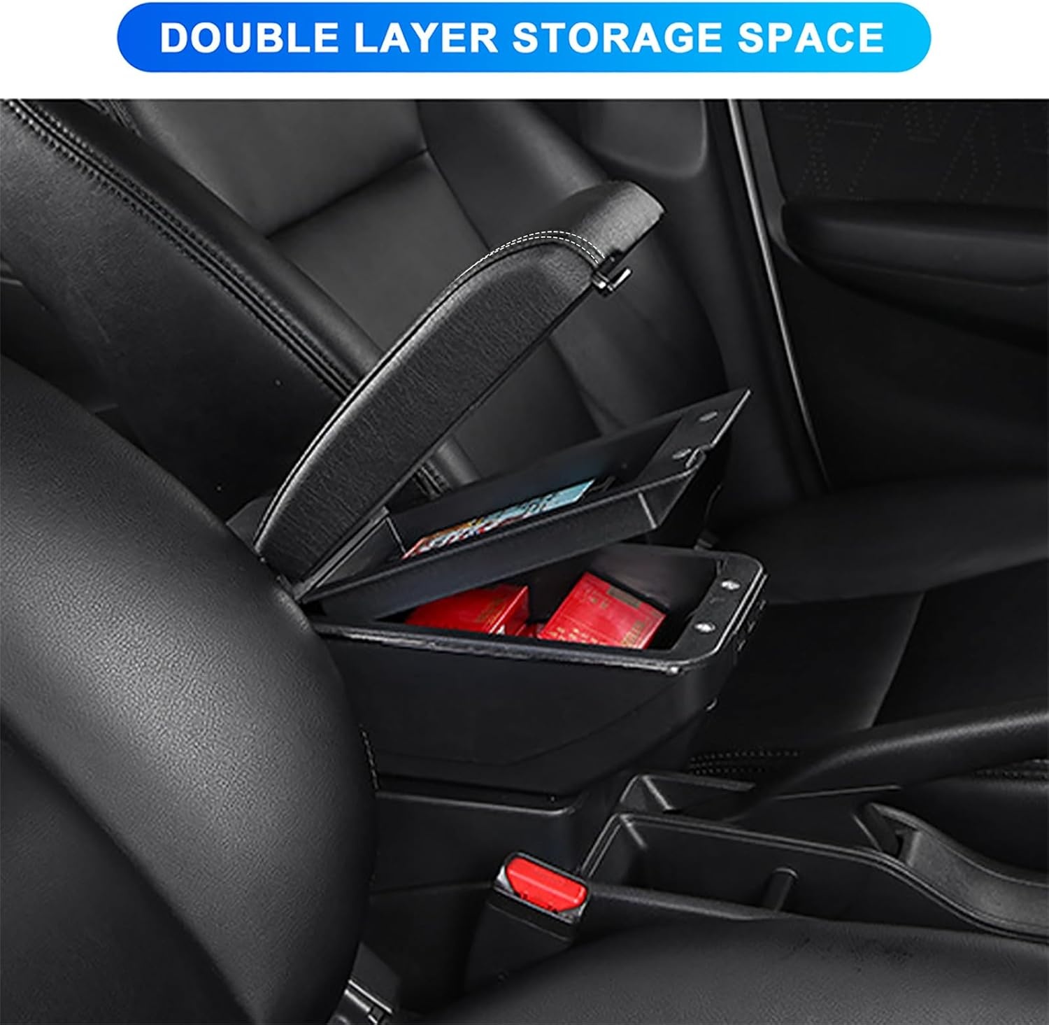 Armsteun Peugeot 208 (13-18) met 7 USB & Opbergvak - 39% Korting!