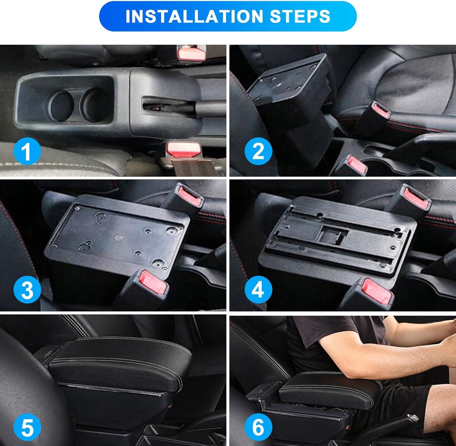 Armsteun Peugeot 208 (13-18) met 7 USB & Opbergvak - 39% Korting!