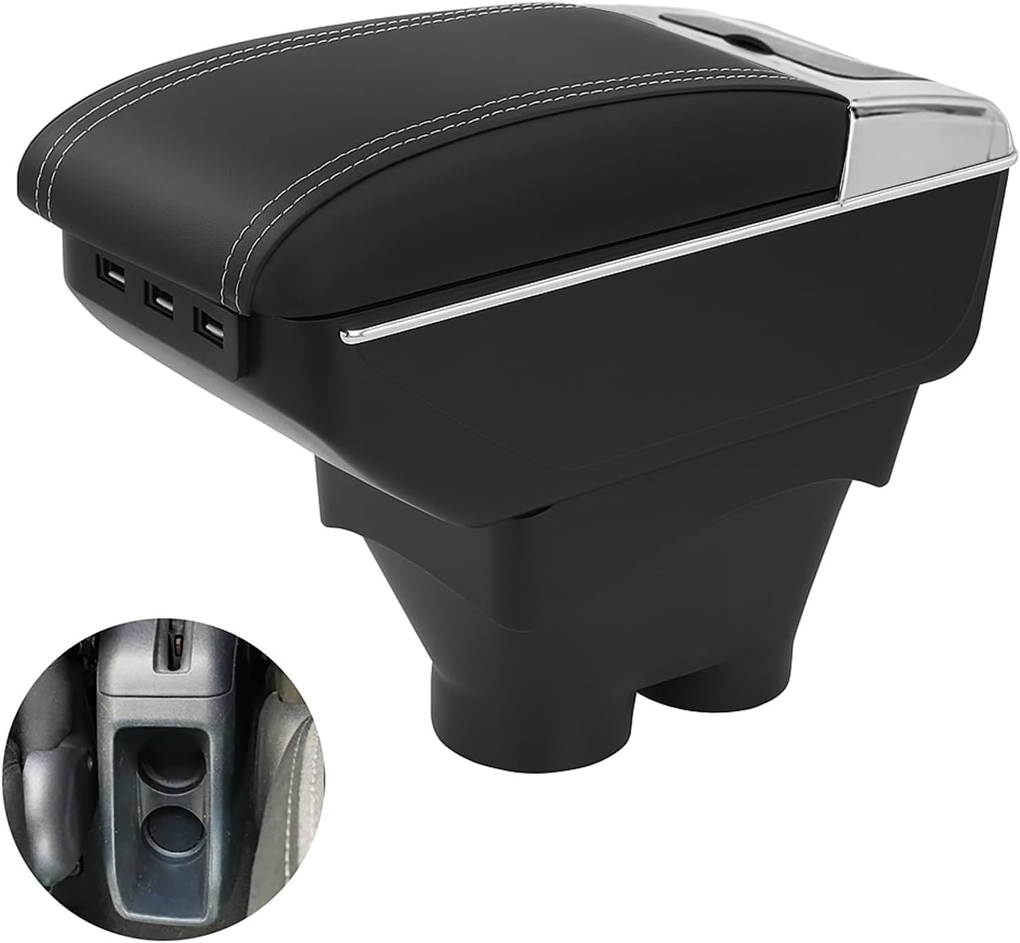 Armsteun Peugeot 208 (13-18) met 7 USB & Opbergvak - 39% Korting!