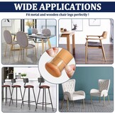 16x Transparante Stoelpootdoppen met Vilt - 14-20 mm - 19% Korting