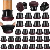 16x Transparante Stoelpootdoppen met Vilt - 14-20 mm - 19% Korting