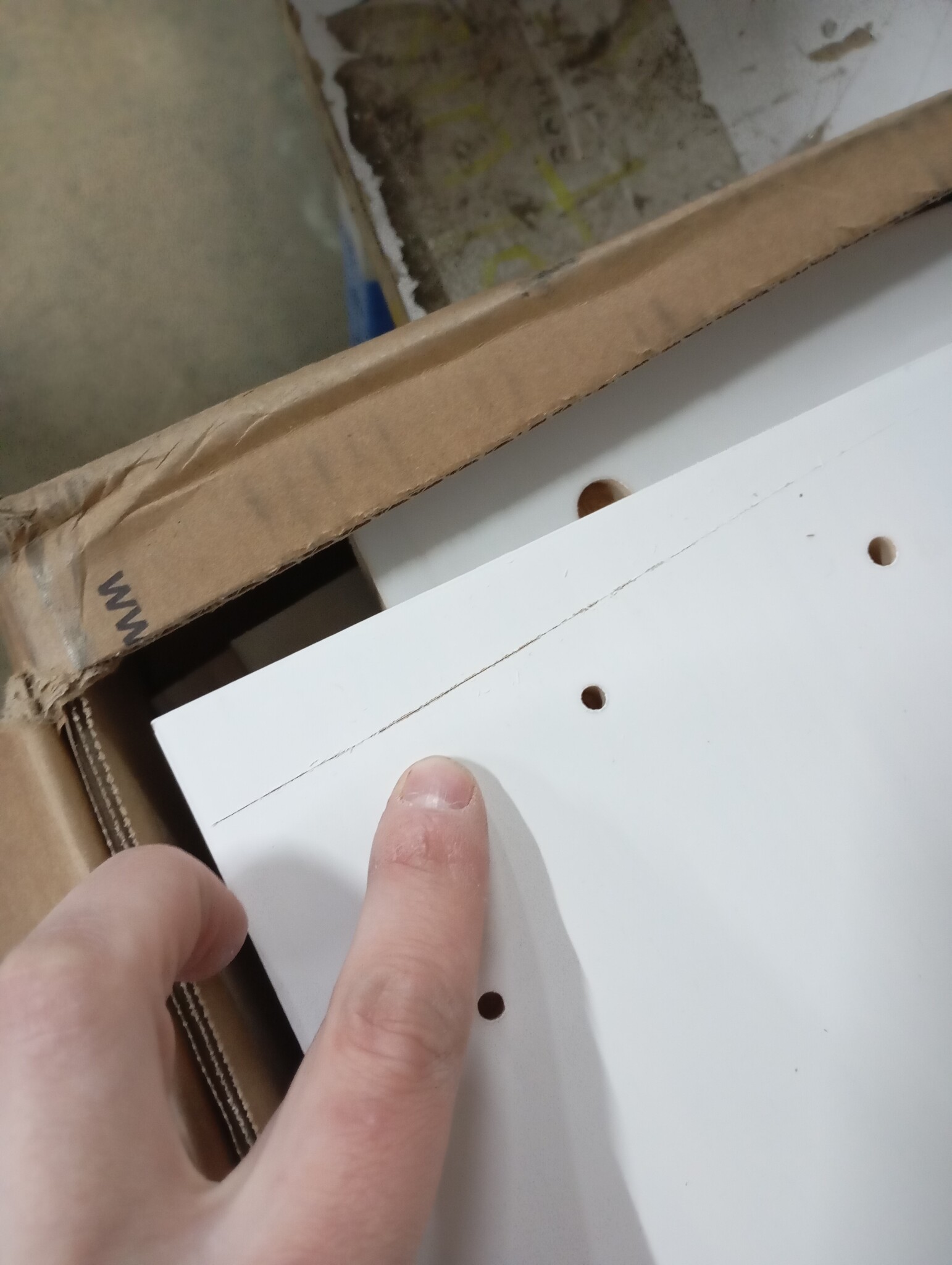 vidaXL Wandtafel Grenenhout Wit - 58% Korting