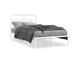 vidaXL Wit Metalen Bedframe 120x190cm - 62% Korting!