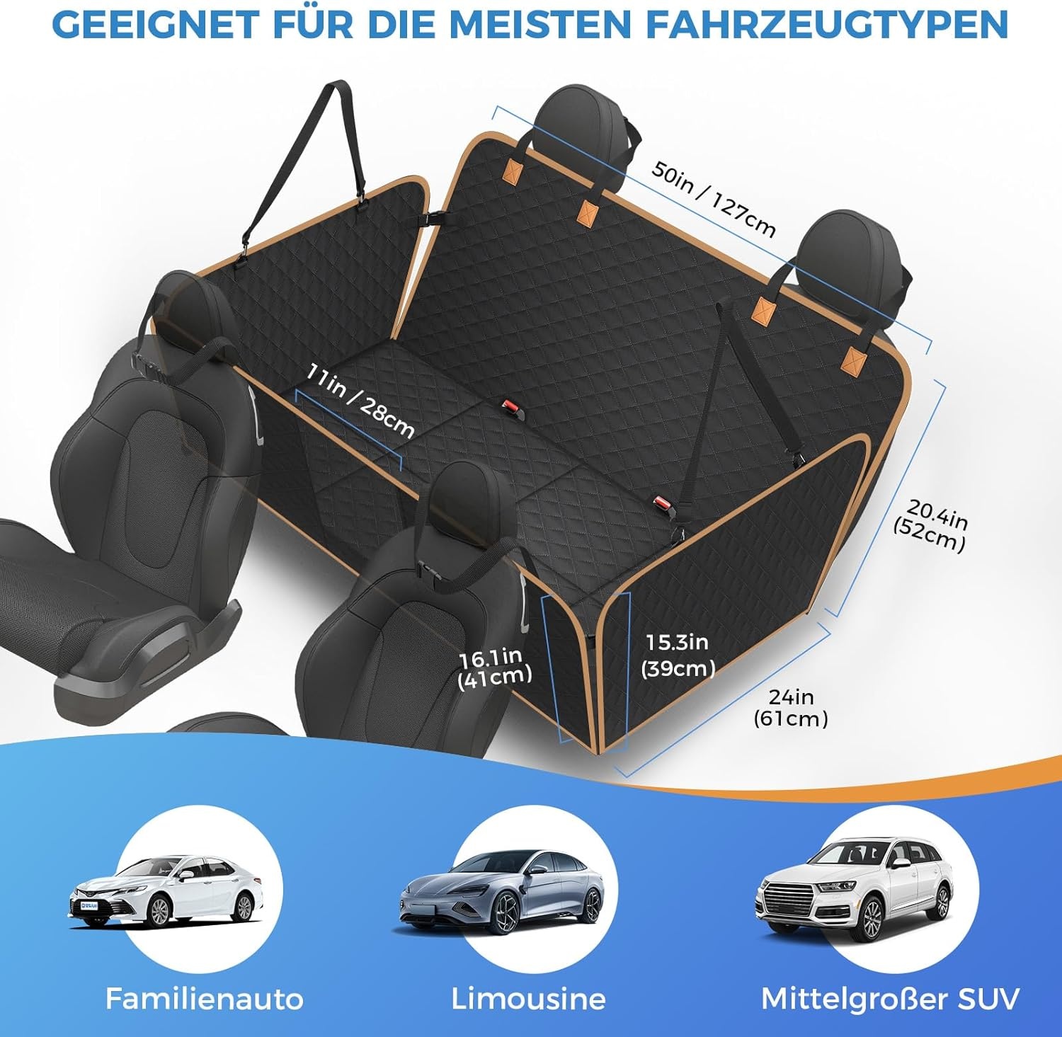 Waterdichte Hondendeken Achterbank - 27% Korting!