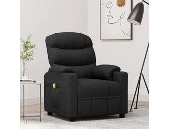 vidaXL Massagestoel Stof Zwart - 47% Korting!