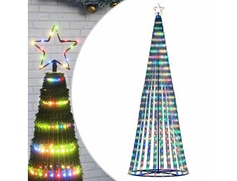 vidaXL LED-kerstboom 475 LEDs Kleurrijk 247 cm - 66% Korting!