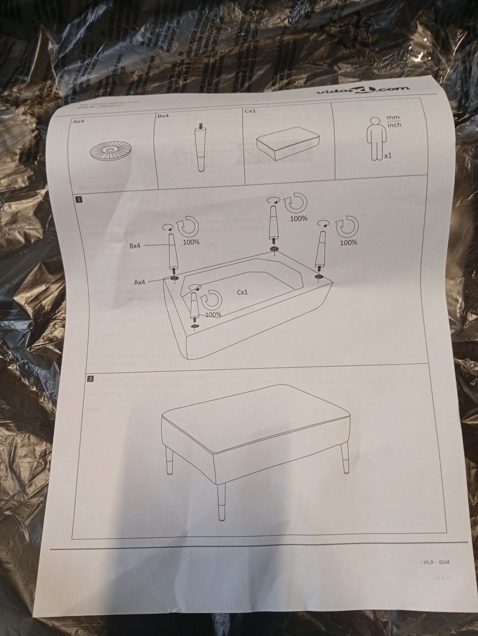 VidaXL Voetenbank Fluweel Zwart - 61% Korting