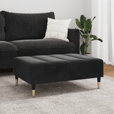 VidaXL Voetenbank Fluweel Zwart - 61% Korting