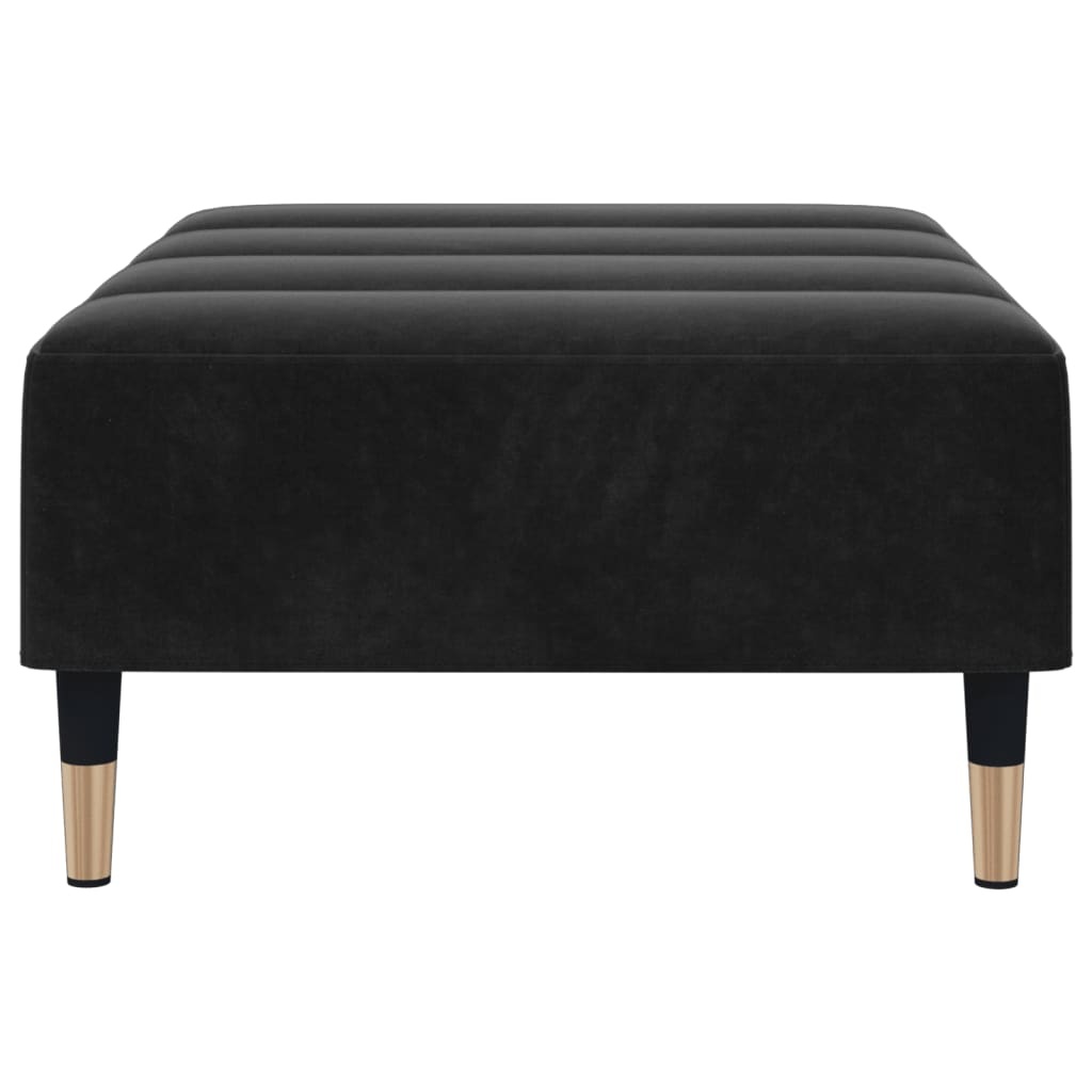 VidaXL Voetenbank Fluweel Zwart - 61% Korting