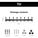 TOJ Wandkapstok RVS Mat Zwart 75CM - 21% Korting