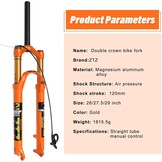 ZTZ Mountainbike Voorvork 26-29" Luchtdruk - 58% Korting