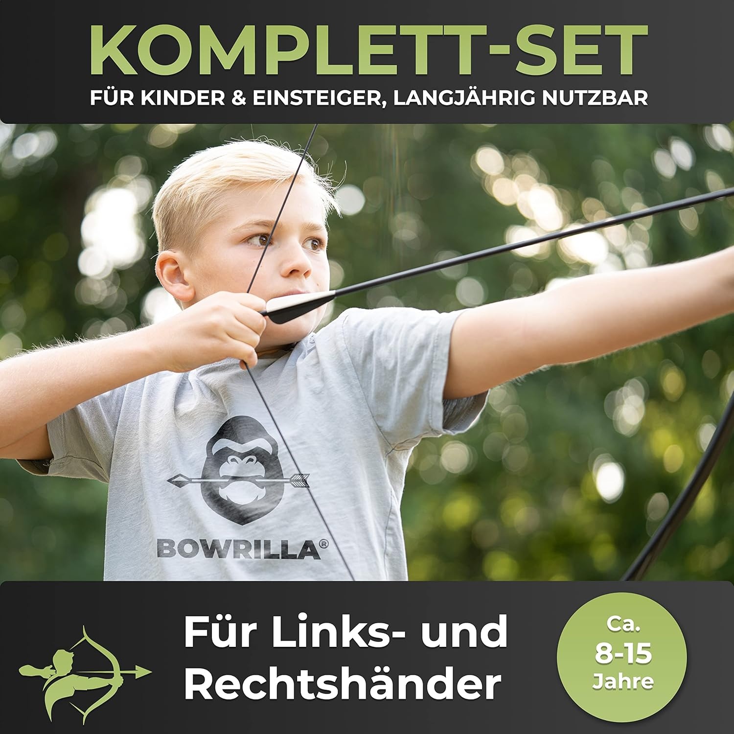 BOWRILLA® Kinder Pijl en Boog Set | 26% Korting | 8-15 Jaar