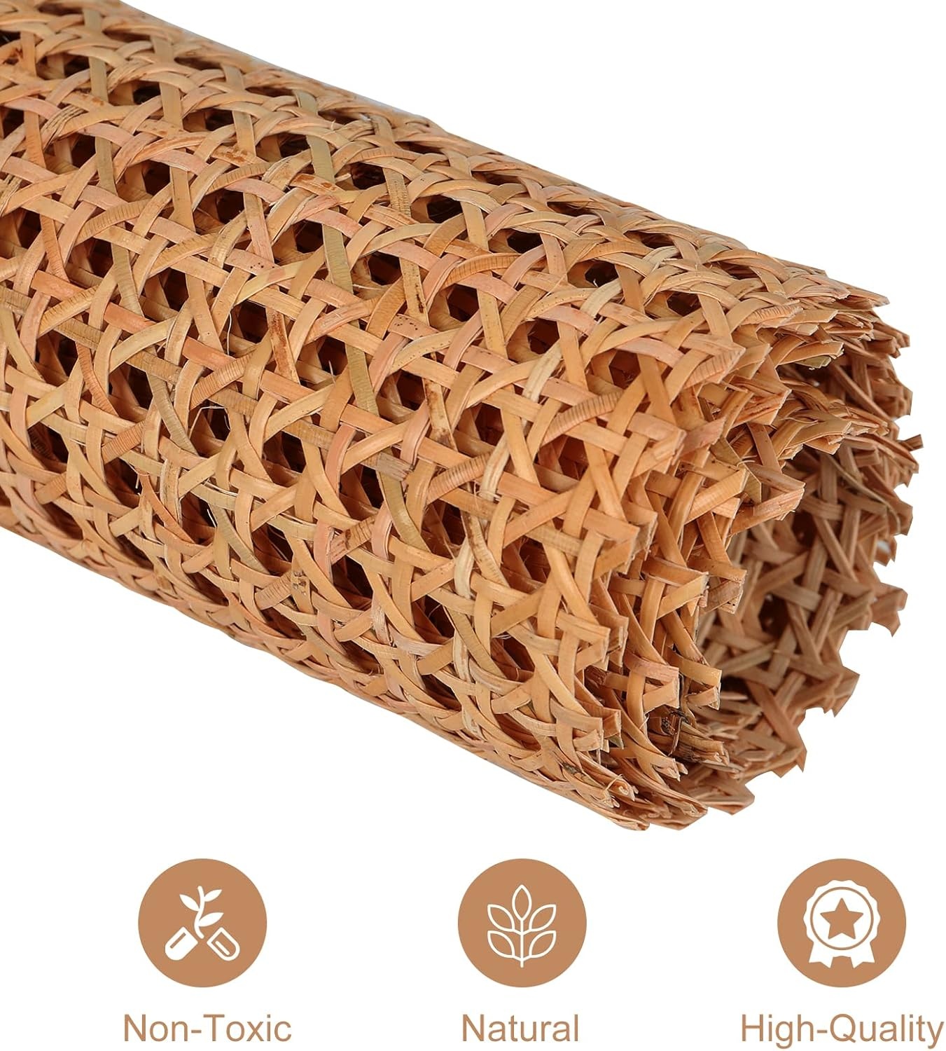 Gevlochten Rotan Band (Koffie) - 50x150cm - 56% Korting