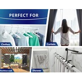 Verstelbare Gordijnroede Wit (360-410cm) - 33% Korting