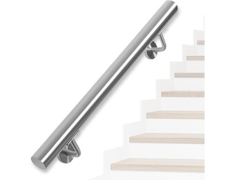 Zilveren RVS Trapleuning 100cm - 43% Korting!