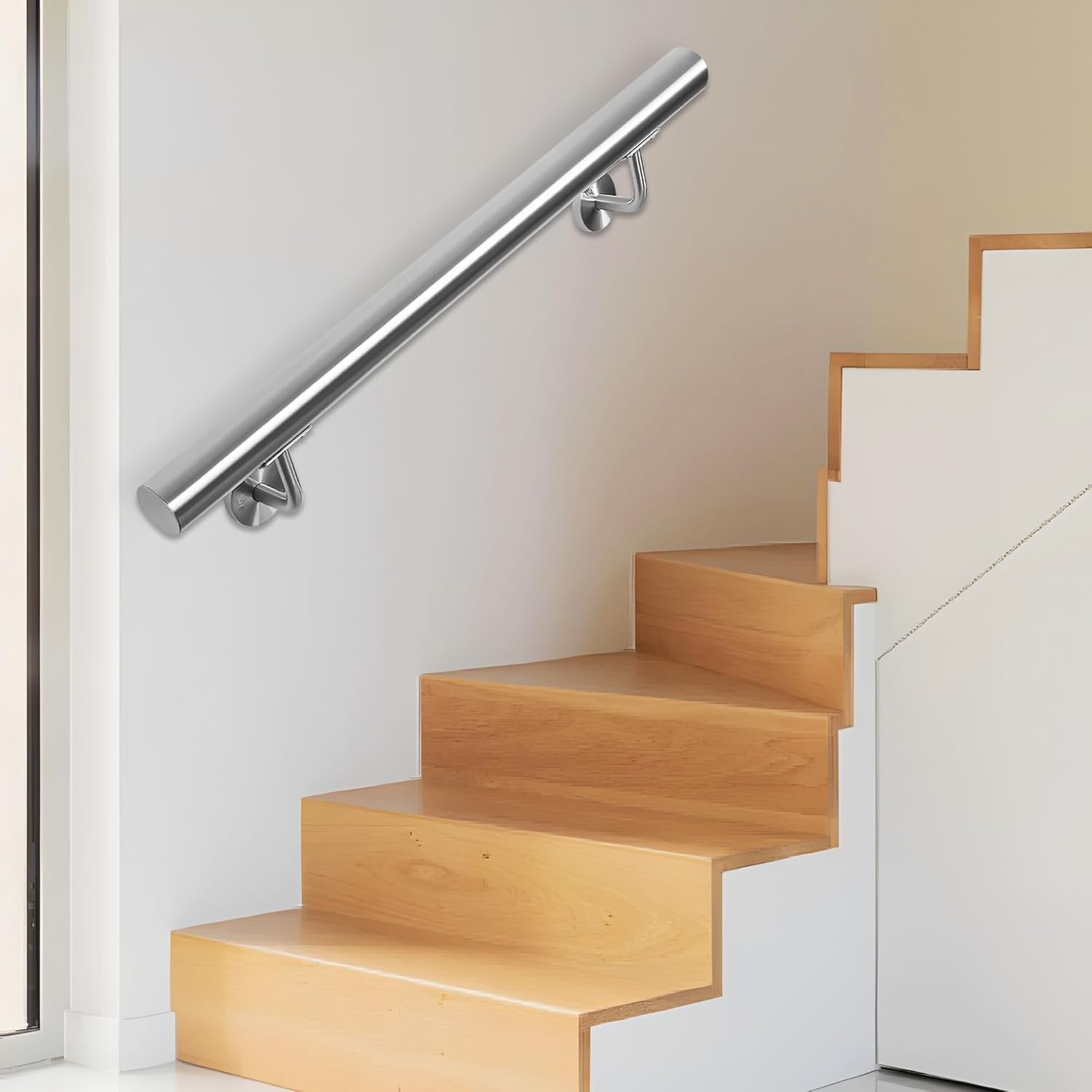 Zilveren RVS Trapleuning 100cm - 43% Korting!