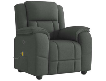 vidaXL Massagestoel Stoffen Donkergrijs | 36% Korting