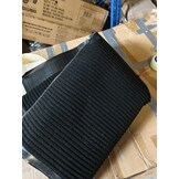 XL Zwarte Geribbelde Deurmat 120x180cm - 52% Korting