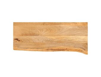 Retourtje: Mangohouten Tafelblad Natuurlijke Rand 70x40cm - 32% Korting!