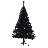 vidaXL Halve Kunstkerstboom Zwart 150cm - 47% Korting