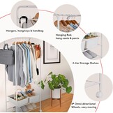 UNHO Metalen Kledingrek Wit - 28% Korting | Compact & Mobiel