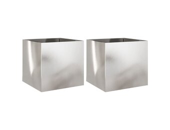 2x VidaXL Roestvrij Staal Plantenbakken (49x47x46cm) - 67% Korting!