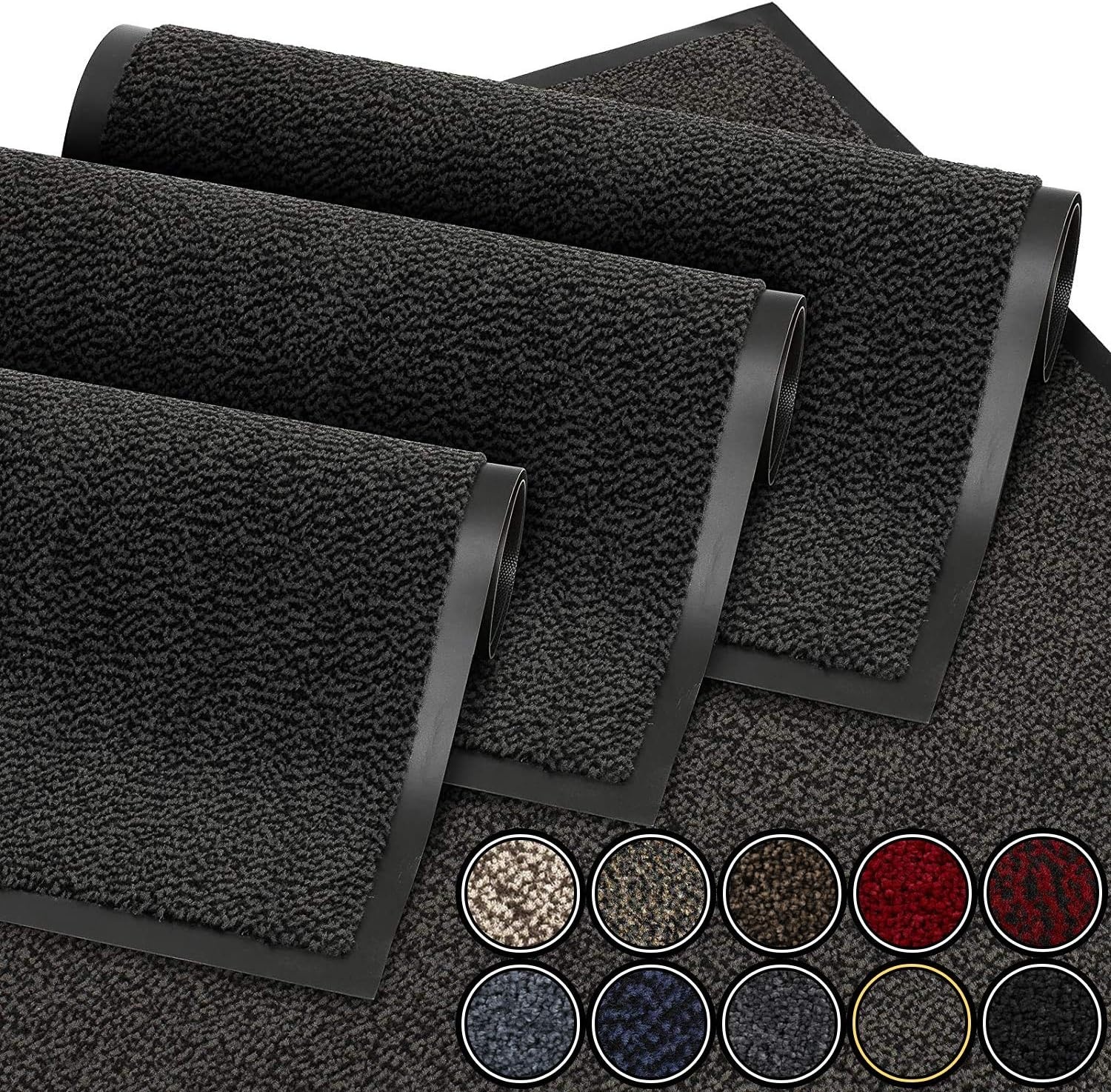 GadHome Deurmat Zwart Antraciet 90x150cm | 33% Korting