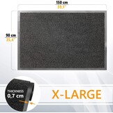GadHome Deurmat Zwart Antraciet 90x150cm | 33% Korting