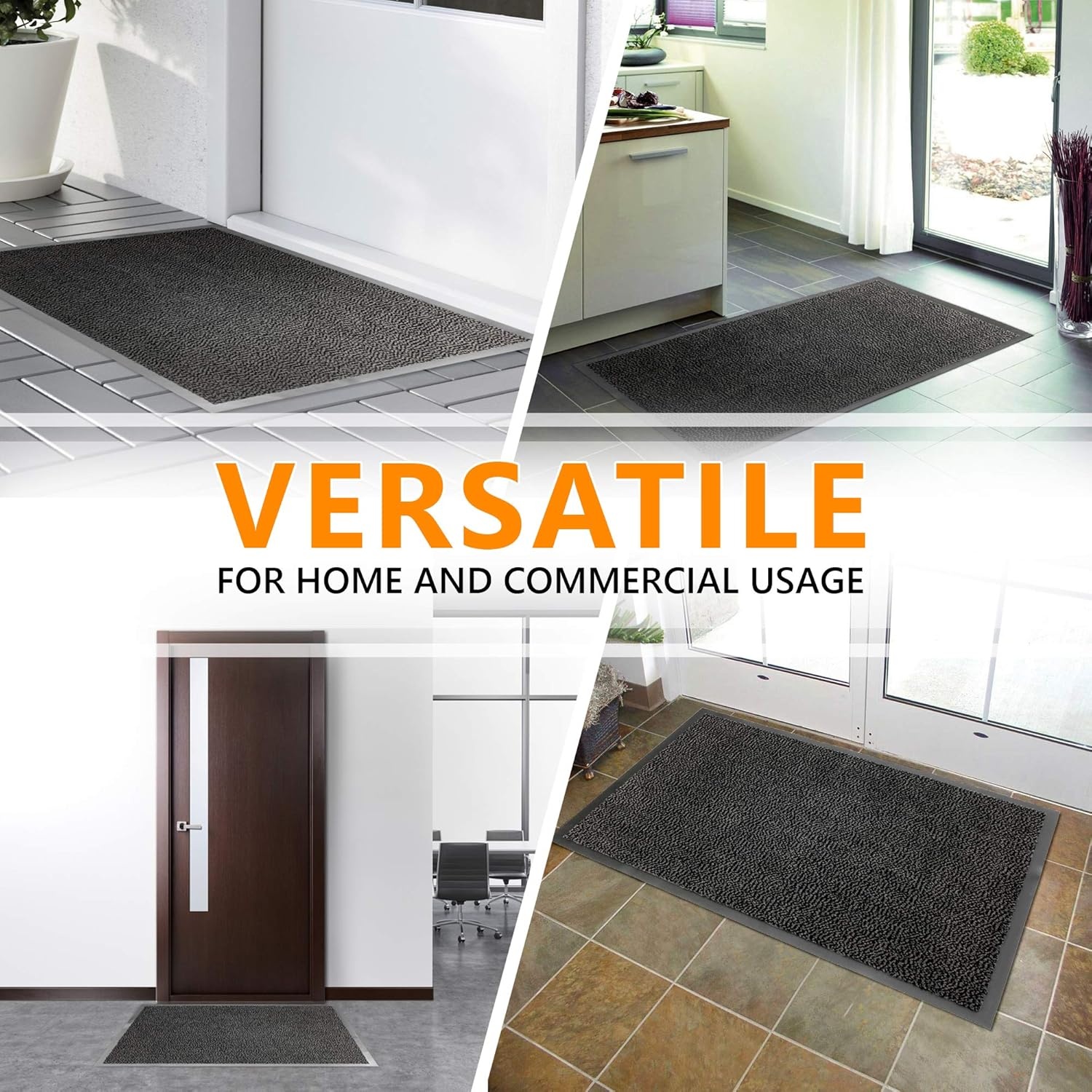 GadHome Deurmat Zwart Antraciet 90x150cm | 33% Korting