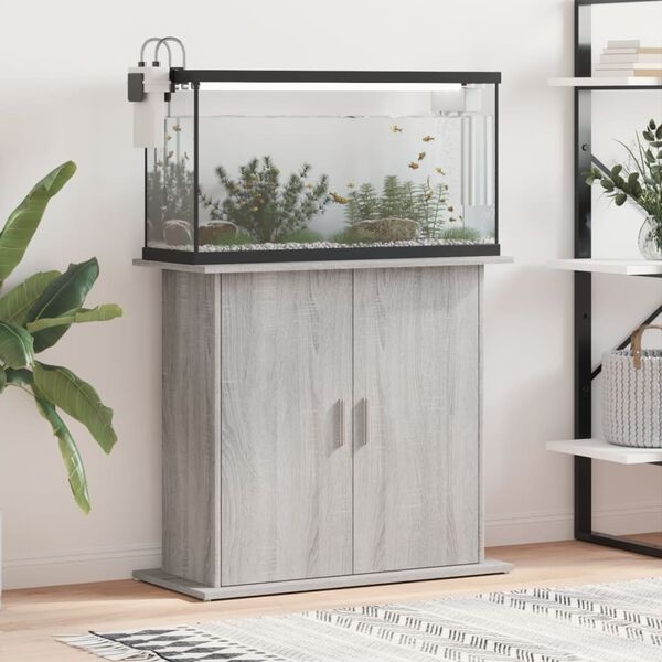 vidaXL Aquariumstandaard Grijs Sonoma Eiken - 40% Korting!