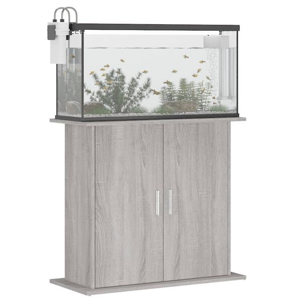 vidaXL Aquariumstandaard Grijs Sonoma Eiken - 40% Korting!
