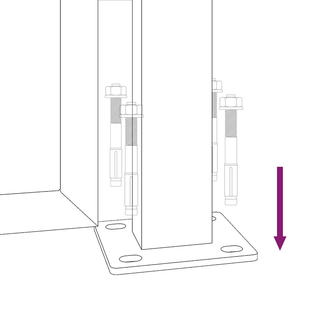 vidaXL Poort 105x180cm Staal Antraciet (57% Korting!)