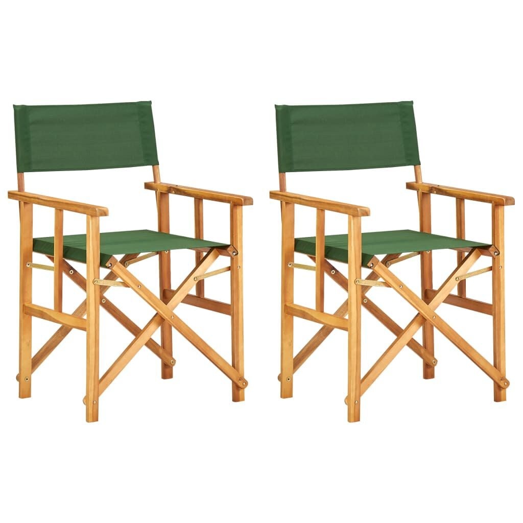 VidaXL Regisseursstoelen (2x) - Hout & Groen, 73% Korting!