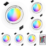 KYOTECH LED Inbouwspots 6 stuks - RGB + Warm Wit, 33% Korting!
