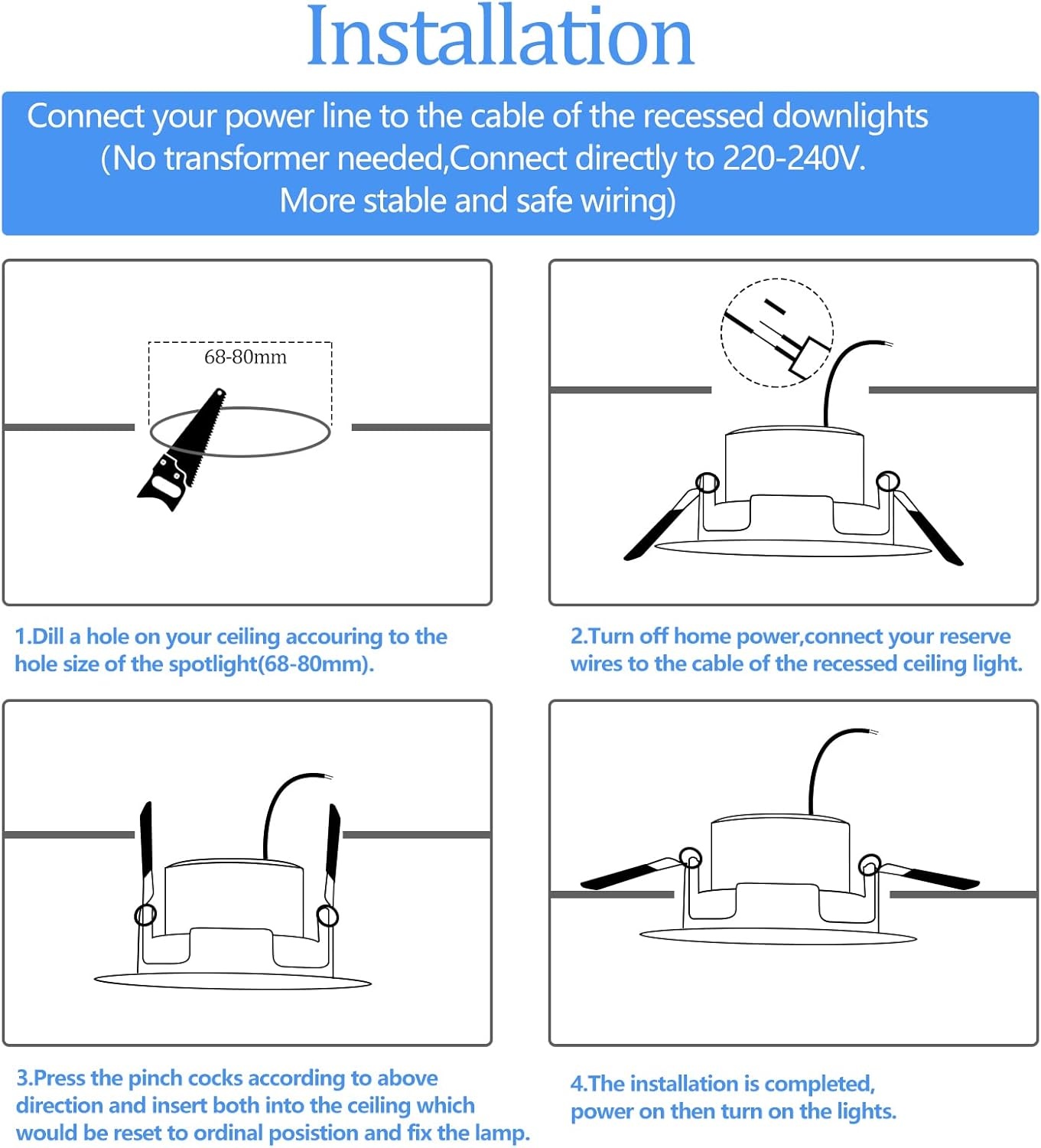 KYOTECH LED Inbouwspots 6 stuks - RGB + Warm Wit, 33% Korting!