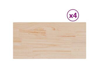 4x vidaXL Grenenhouten Tafelbladen 90x45 cm - 53% Korting!