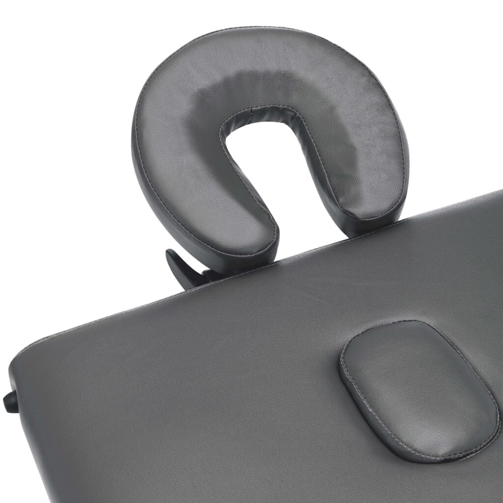 vidaXL Massagetafel 3 zones, hout, antraciet - 34% korting