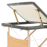 vidaXL Massagetafel 3 zones, hout, antraciet - 34% korting