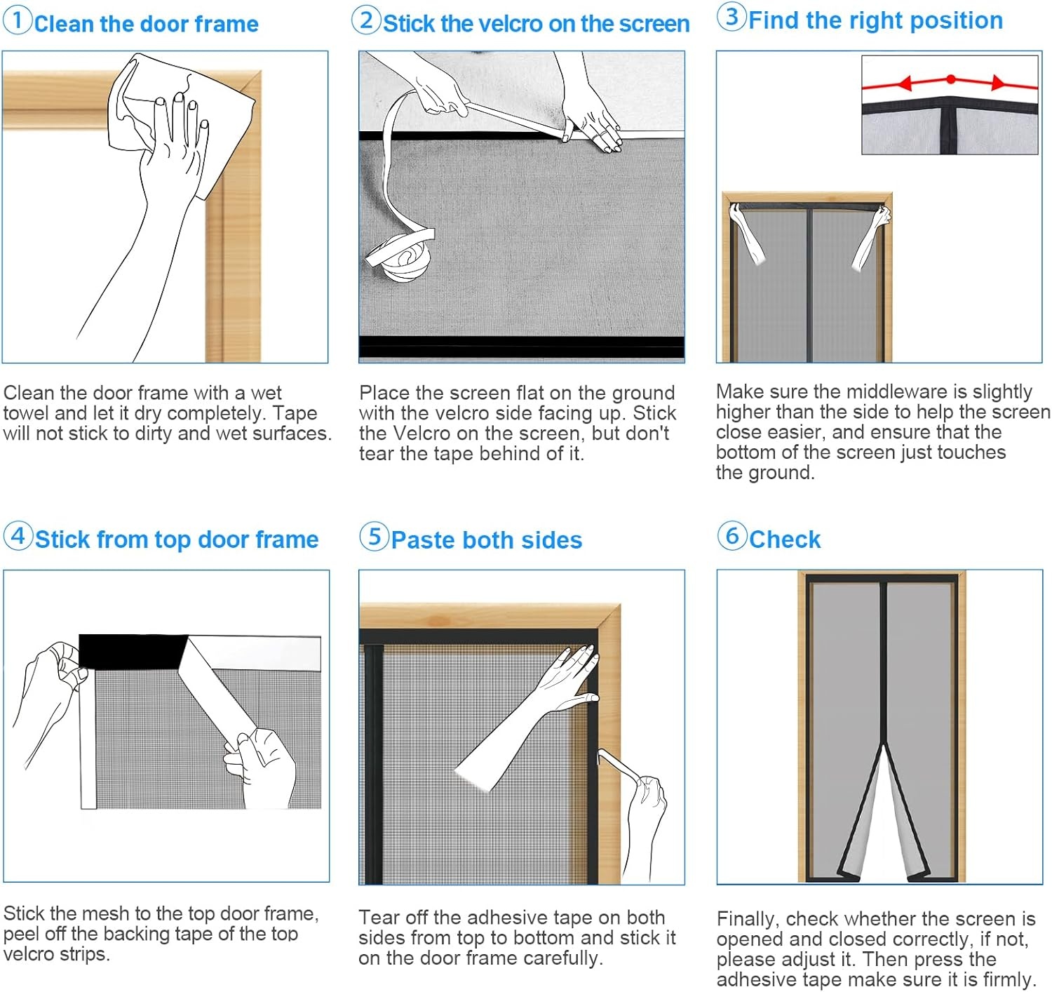 Zwarte Magnetische Hordeur 80x200 cm - 58% Korting!