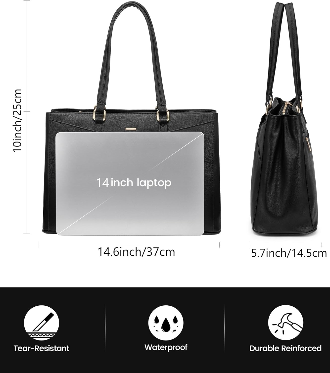 LOVEVOOK Laptoptas Zwart (34% korting)