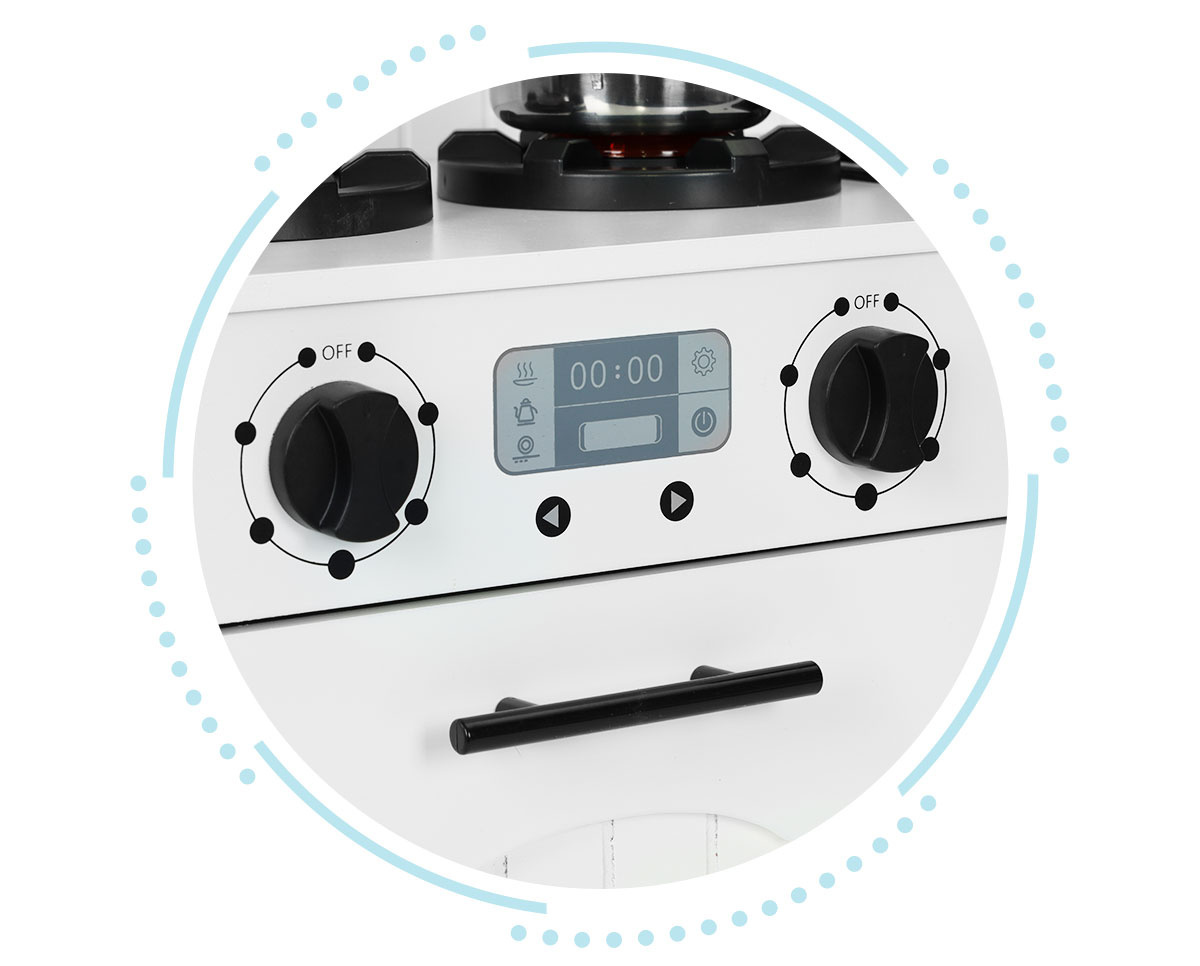 Houten Kinderkeuken Wit - 89x49x60 cm - met Accessoires - 33% Korting!