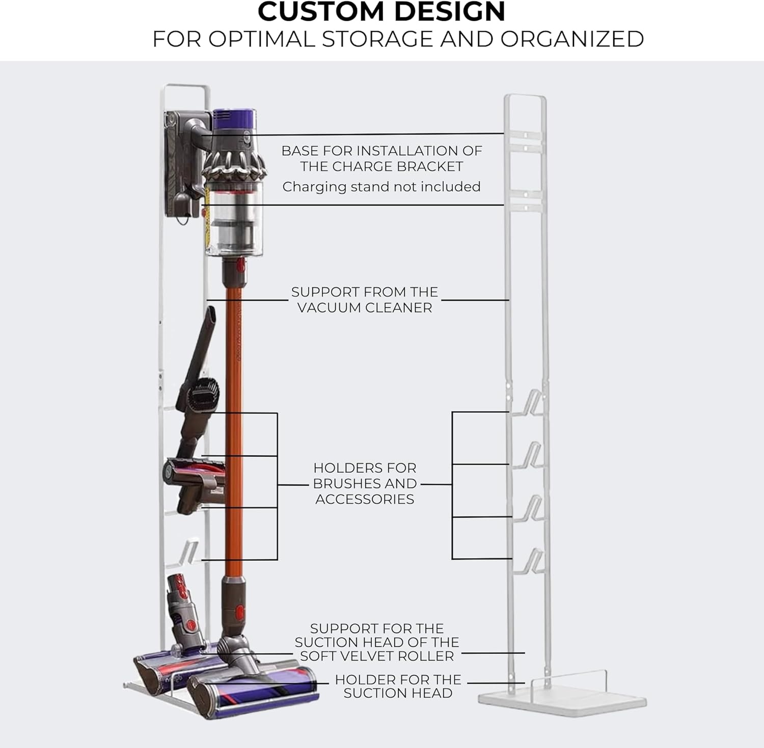 Zwarte Dyson Stofzuiger Standaard - Zonder Boren - 32% Korting