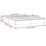 VidaXL Bedframe met 29% Korting: Zwart Stof 140x200 cm